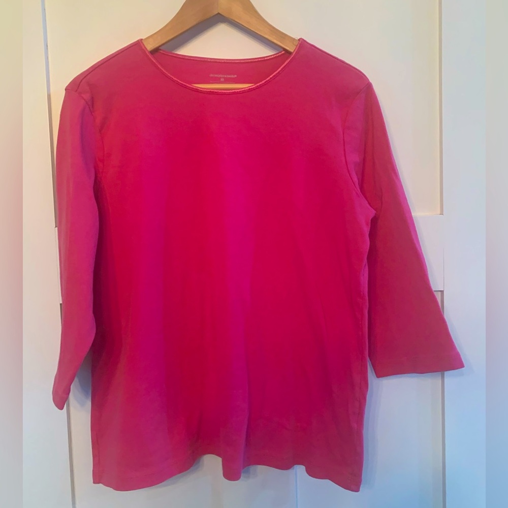 Christopher Banks Pink 3/4 Sleeve cotton shirt.